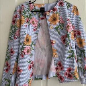 Floral Striped Women's Jacket